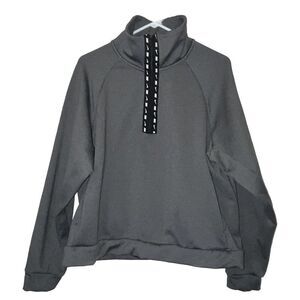 Nike Sweatshirt Womens M Gray All Time Half Zip Fleece Lined‎ Pullover Mock Neck